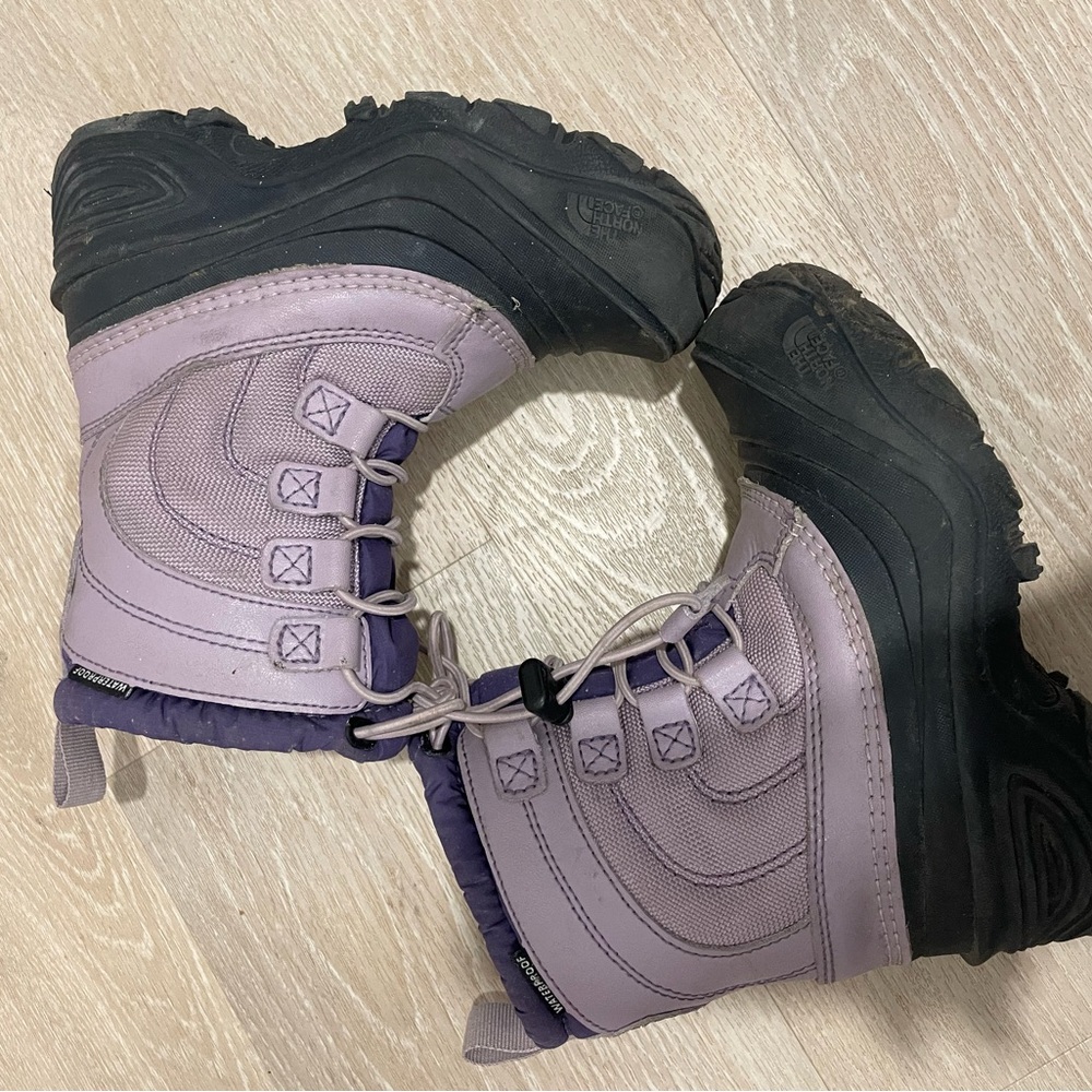The North Face Purple and Black Hiking Boots with Ankle Support